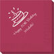 Modern Birthday Cake Napkins Image 2 of 2